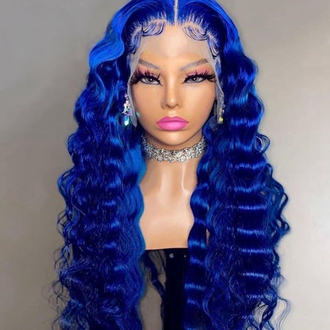 Azure Whirlwind Blue Wig