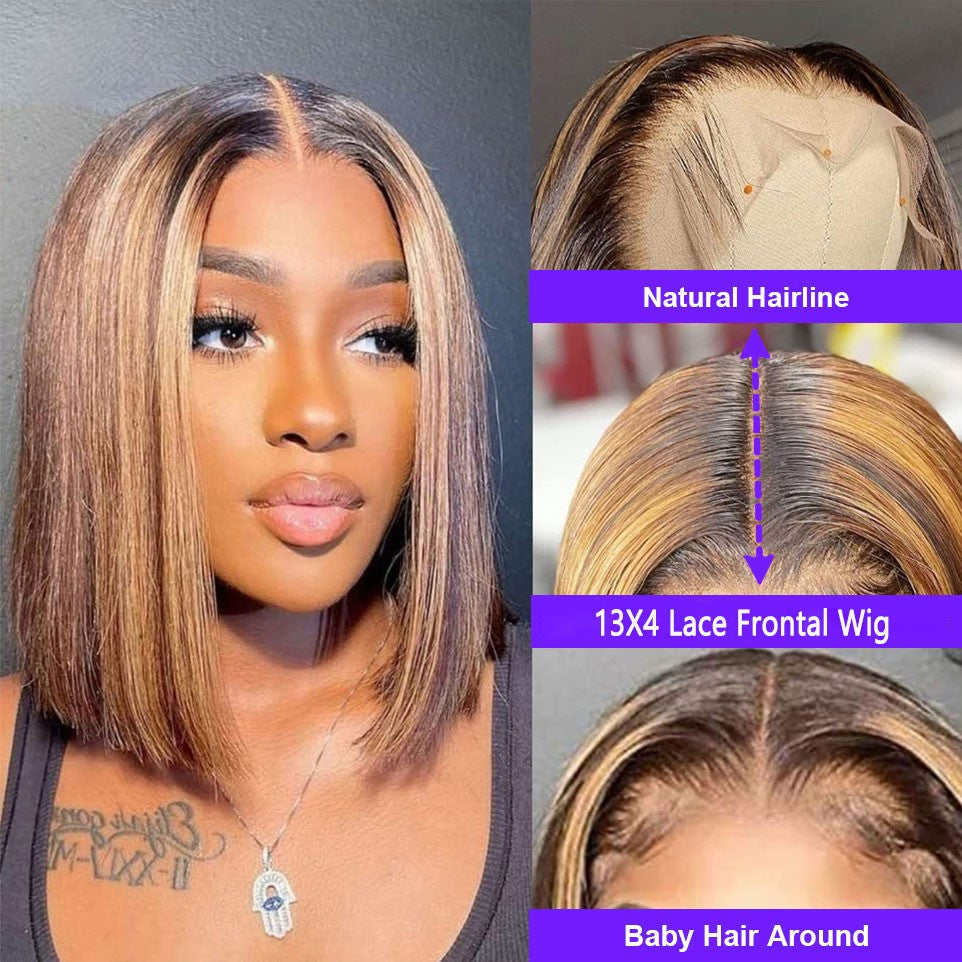 Ombre Highlighted HD Bob Wig
