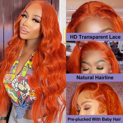 Brazilian Orange Wavy Wig