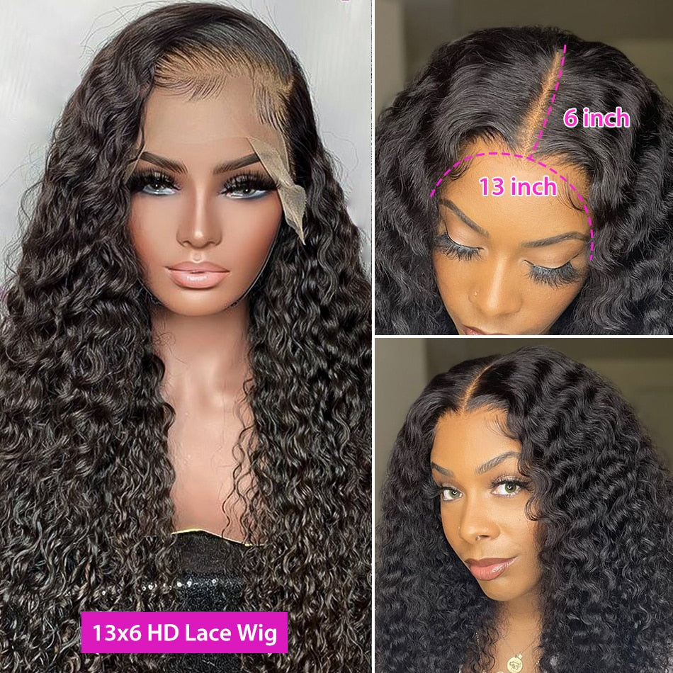 Lustrous HD Deep Curly wig